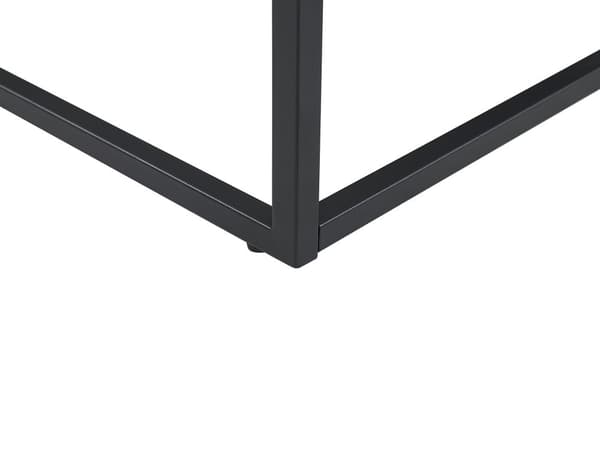 Soffbord Svart Marmor Effekt Metallben 100 x 60 cm Rektangulär Industriell Glam