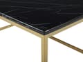 Miniatyrbild 5 av 7: Soffbord Svart Marmor Effekt Guld Metallben 100 x 60 cm Rektangulär Industriell Glam