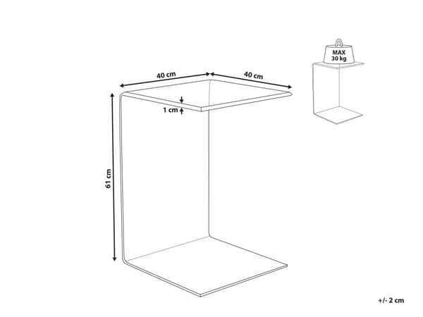 Sidobord av Högkvalitativt Glas
