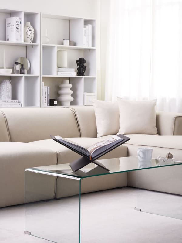 Soffbord Transparent glas 100 x 50 cm Rektangulär Minimalistisk