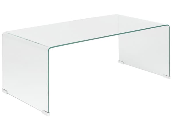 Soffbord Transparent glas 100 x 50 cm Rektangulär Minimalistisk