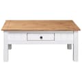 Miniatyrbillede 4 af 9: vidaXL sofabord 100x60x45 cm massivt fyrretræ Panama hvid