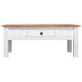 Miniatyrbillede 1 af 9: vidaXL sofabord 100x60x45 cm massivt fyrretræ Panama hvid