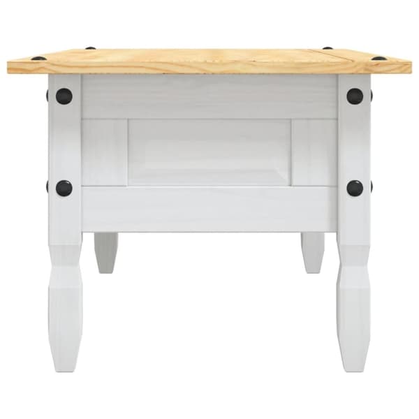 vidaXL sofabord 100 x 55 x 44 cm fyrretræ Corona-serien hvid
