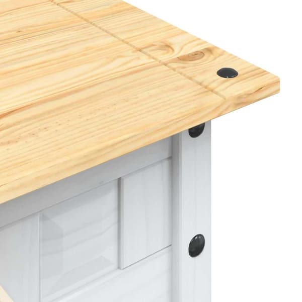 vidaXL sofabord 100 x 55 x 44 cm fyrretræ Corona-serien hvid