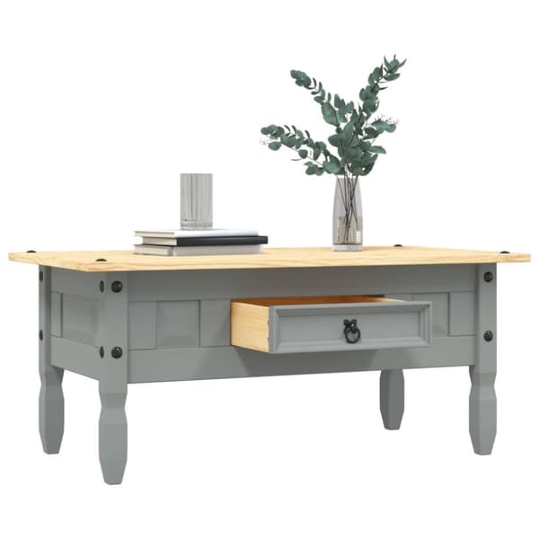 vidaXL Sofabord meksikansk Corona-stil furu 100x55x44 cm grå change2