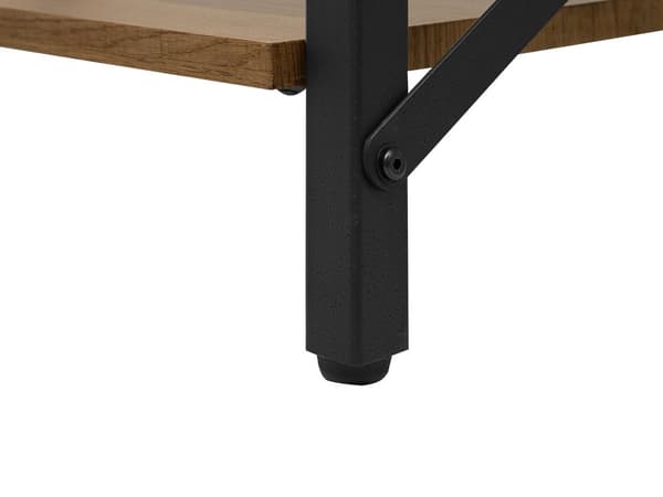 Soffbord Mörk Trä med Förvaringshylla 100 x 55 cm Modern Industriell Vardagsrum