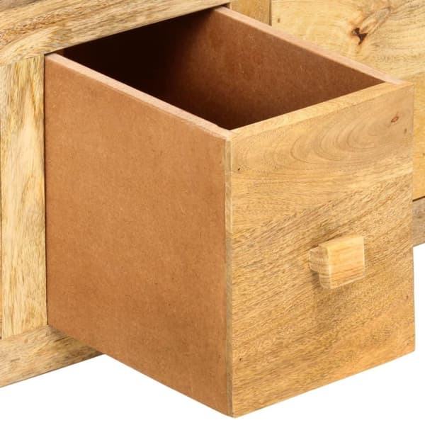 vidaXL Soffbord med 4 lådor 90x50x35 cm massivt mangoträ