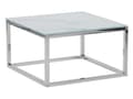 Miniatyrbillede 7 af 11: Sofaborde Hvid Blank Hærdetglas Sølv Krom Rustfrit Stål Stel 50 / 60 cm Firkantet Indskudsborde Marmor Effekt Glam Plads Skabende Indretning