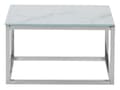 Miniatyrbild 8 av 11: Soffbord 2 st Vit Silver Marmoreffekt Härdat glas Rostfritt stål Minimalistisk Glam-stil