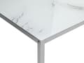 Miniatyrbild 9 av 11: Soffbord 2 st Vit Silver Marmoreffekt Härdat glas Rostfritt stål Minimalistisk Glam-stil