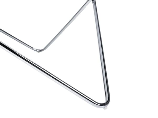 Soffbord Vit Silver Härdad Glasskiva Metallben Rund