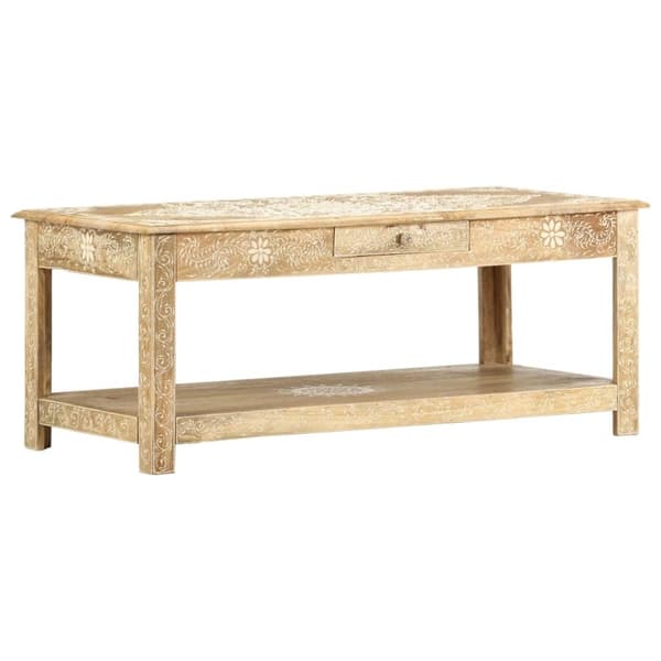 vidaXL sofabord 110 x 50 x 45 cm håndmalet massivt mangotræ