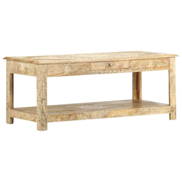 vidaXL sofabord 110 x 50 x 45 cm håndmalet massivt mangotræ