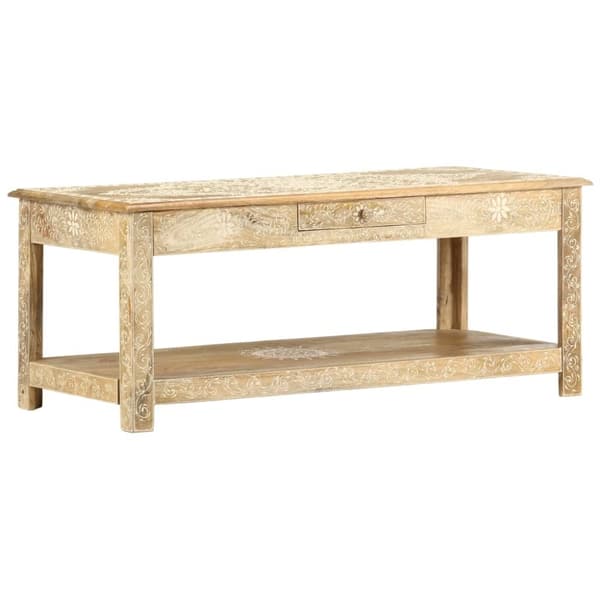 vidaXL sofabord 110 x 50 x 45 cm håndmalet massivt mangotræ