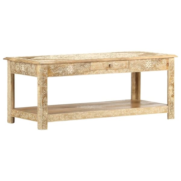 vidaXL sofabord 110 x 50 x 45 cm håndmalet massivt mangotræ