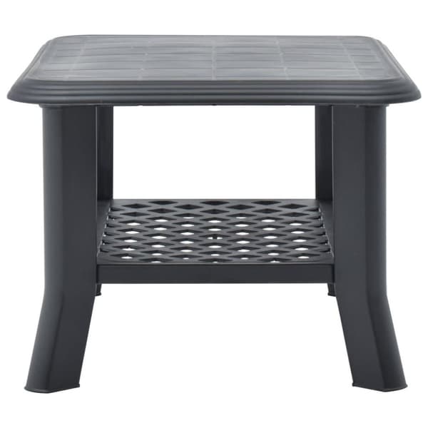 vidaXL sofabord 90x60x46 cm plastik antracitgrå