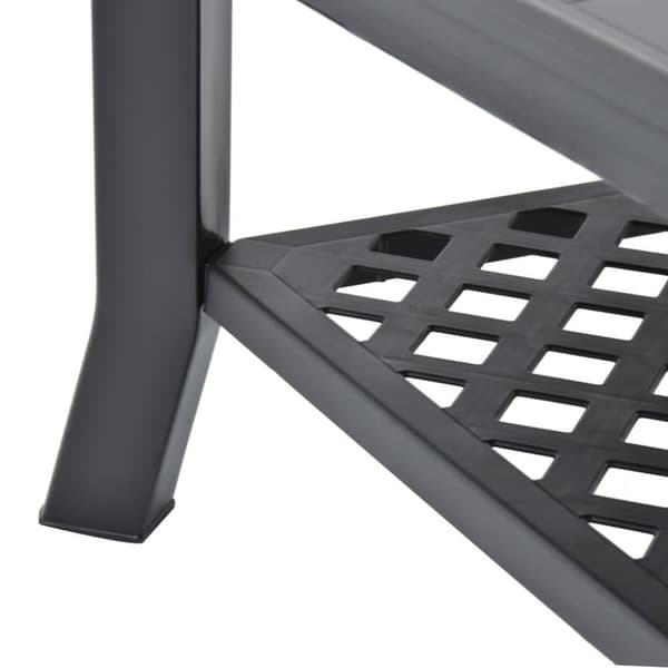 vidaXL sofabord 90x60x46 cm plastik antracitgrå
