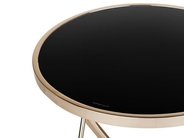 Sidebord sort med guld MERIDIAN II