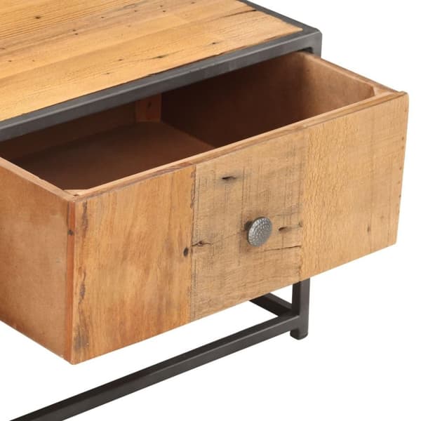 vidaXL sofabord 90x50x35 cm massivt genbrugstræ