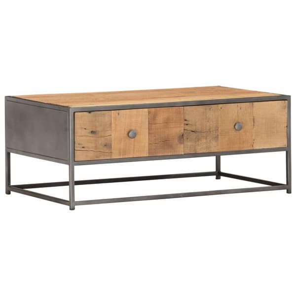 vidaXL sofabord 90x50x35 cm massivt genbrugstræ