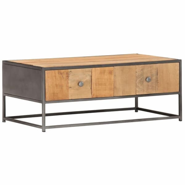vidaXL sofabord 90x50x35 cm massivt genbrugstræ