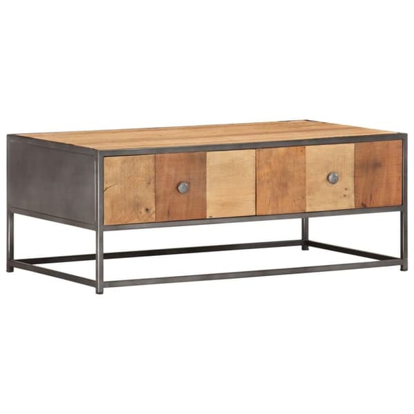 vidaXL sofabord 90x50x35 cm massivt genbrugstræ