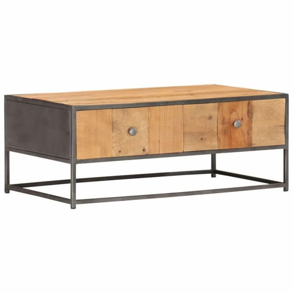 vidaXL sofabord 90x50x35 cm massivt genbrugstræ