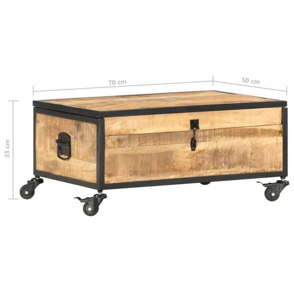 vidaXL sofabord 70x50x33 cm massivt mangotræ