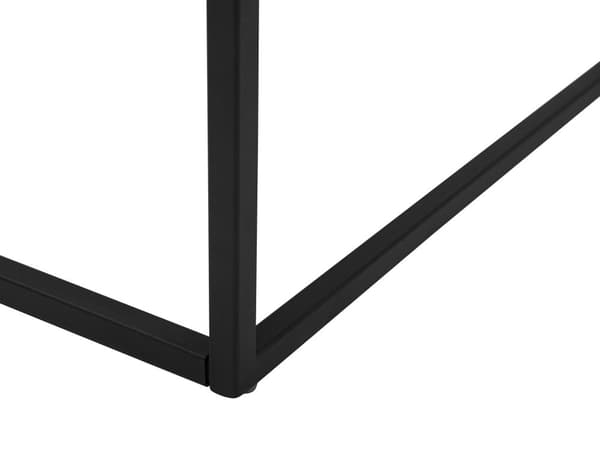 Sivupöytä vaalea puu MDF-levy mustat metallijalat 60 x 60 x 50 cm neliö industriaalinen tyyli