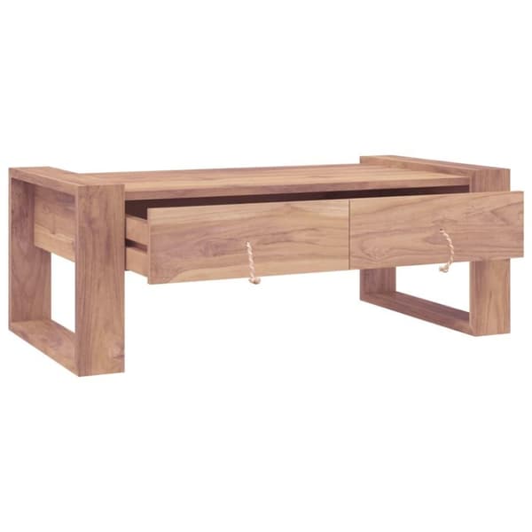 vidaXL sofabord 110x60x40 cm massivt teaktræ
