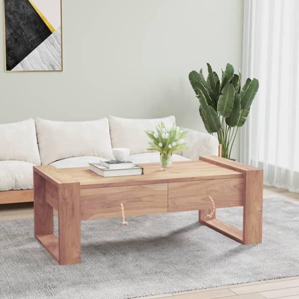 vidaXL sofabord 110x60x40 cm massivt teaktræ