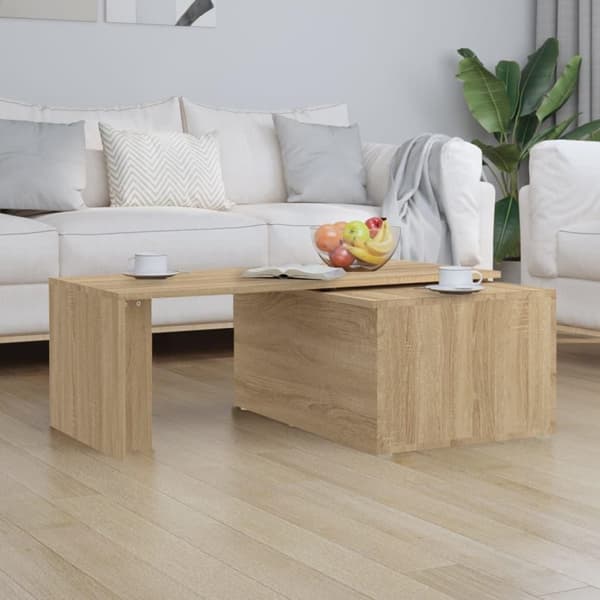 vidaXL Soffbord sonoma-ek 150x50x35 cm konstruerat trä