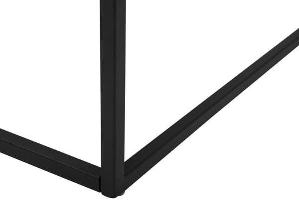 Soffbord Mörk Trä Topp Svarta Metallben 100 x 60 cm Rektangulär Industriell Glam