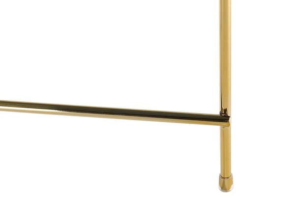 Sohvapöytä kulta rauta 63 cm metallijalat peililasi taso pyöreä glamour tyyli