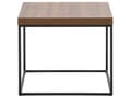 Pikkukuva 4 / 7: Sivupöytä tumma puu MDF-levy mustat metallijalat 60 x 60 x 50 cm neliö industriaalinen tyyli