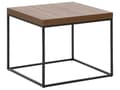 Pikkukuva 1 / 7: Sivupöytä tumma puu MDF-levy mustat metallijalat 60 x 60 x 50 cm neliö industriaalinen tyyli