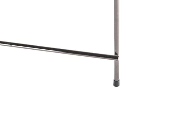Sidobord Svart Silver Skiva av härdat glas Metall Rund Glam Glänsande