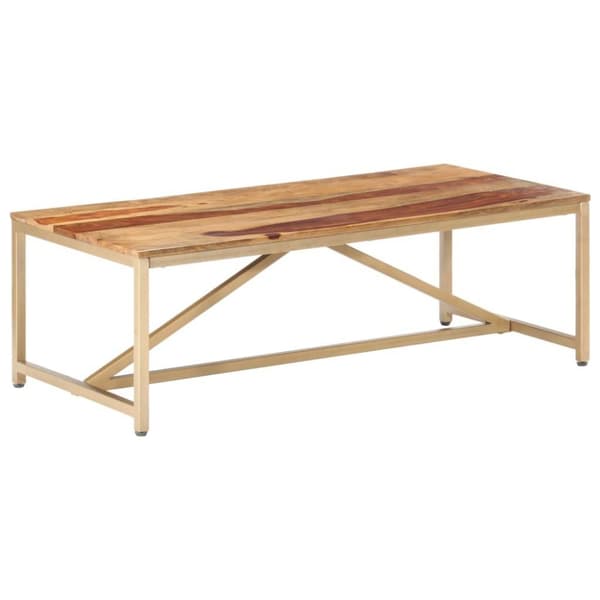 vidaXL sofabord 120x60x40 cm massivt sheeshamtræ