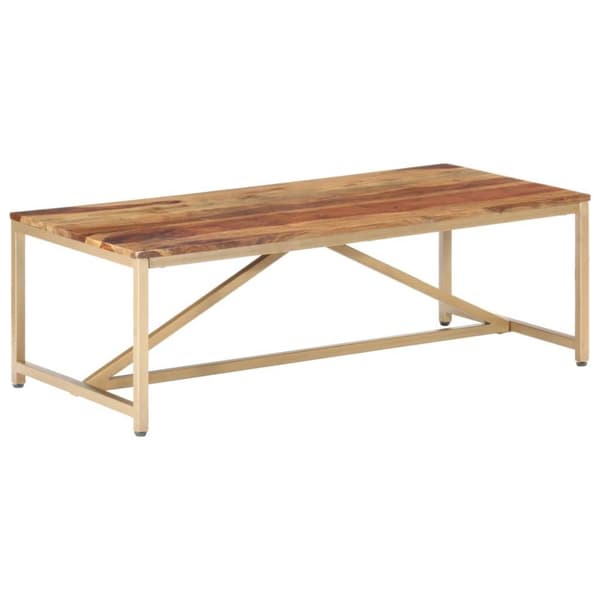 vidaXL sofabord 120x60x40 cm massivt sheeshamtræ