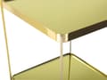 Miniatyrbild 6 av 7: Sidobord Guld Härdat Glas Metallben med hylla Blank Glam