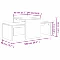 Miniatyrbillede 8 af 8: vidaXL sofabordssæt 100x48x40 cm konstrueret træ sonoma-eg