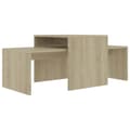 Miniatyrbillede 2 af 8: vidaXL sofabordssæt 100x48x40 cm konstrueret træ sonoma-eg