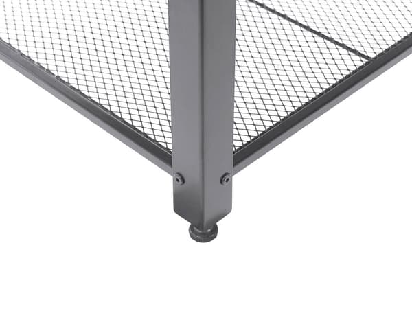 Soffbord Mörkt trä Metall Svart 106 x 60 cm Industriell Hylla Rektangulär