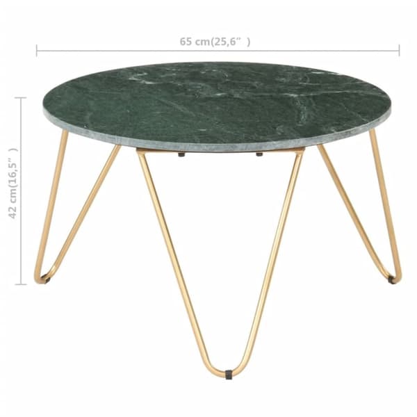 vidaXL Sofabord grønn 65x65x42 cm ekte stein med marmorstruktur change2