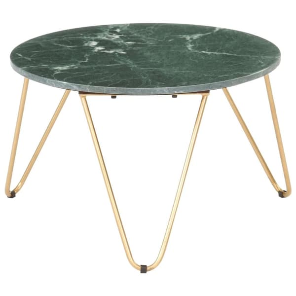 vidaXL Sofabord grønn 65x65x42 cm ekte stein med marmorstruktur change2
