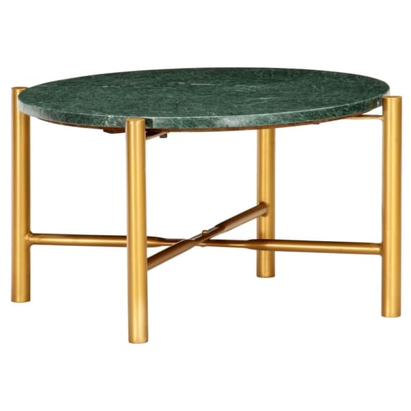vidaXL Sofabord grønn 60x60x35 cm ekte stein med marmorstruktur change2