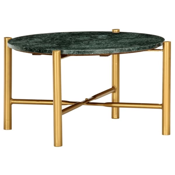 vidaXL Sofabord grønn 60x60x35 cm ekte stein med marmorstruktur change2