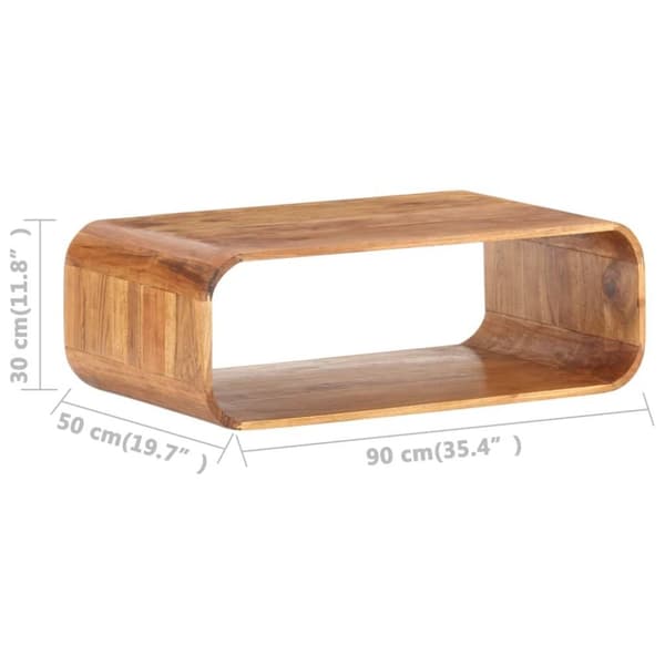 vidaXL Sohvapöytä 90x50x30 cm täysi akaasiapuu