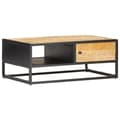 Miniatyrbilde 8 av 10: vidaXL Sofabord med utskåret dør 90x55x36 cm grovt mangotre change2